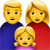 👨‍👩‍👧 family: man, woman, girl display on Apple